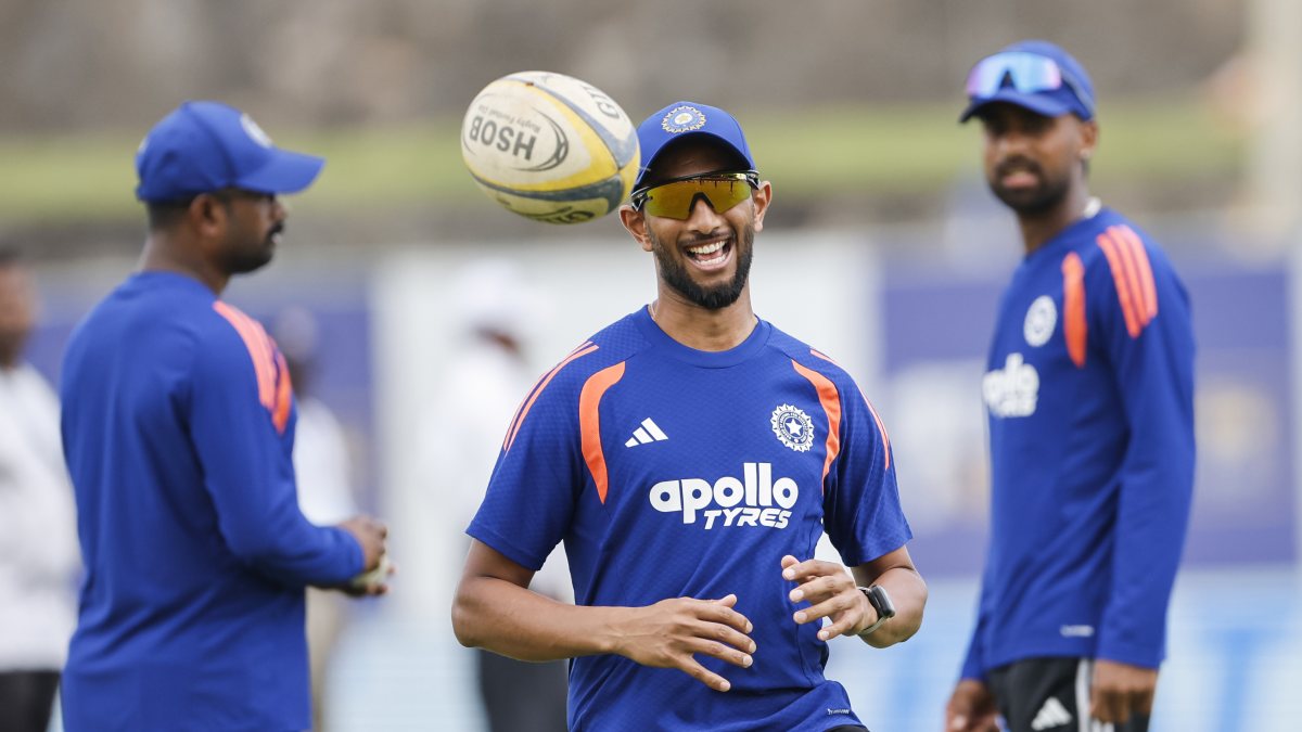 India's Prasidh Krishna warms up ahead of Day 2 in Galle Test