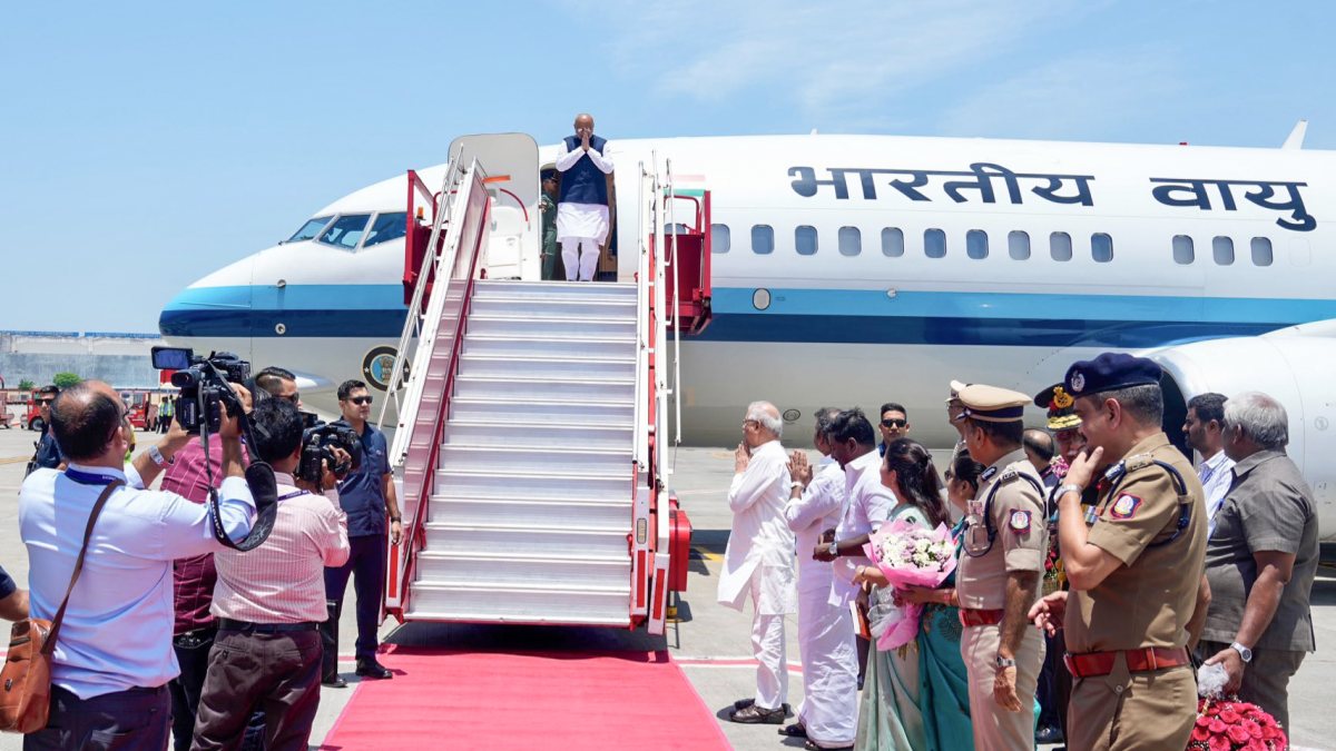 VP Radhakrishnan arrives in Chennai, greeted by Governor and MoS