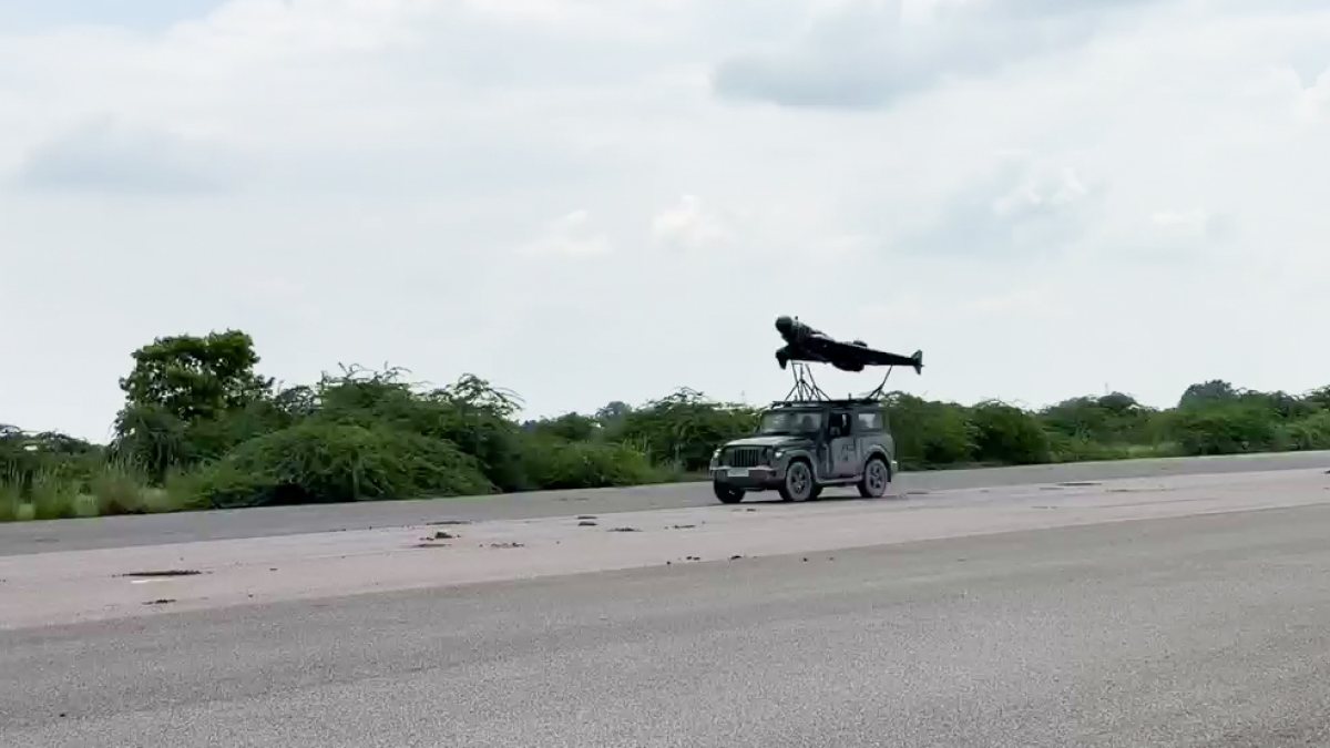 Maiden flight of jet-powered Divyastra Mk3 loitering munition in Lucknow