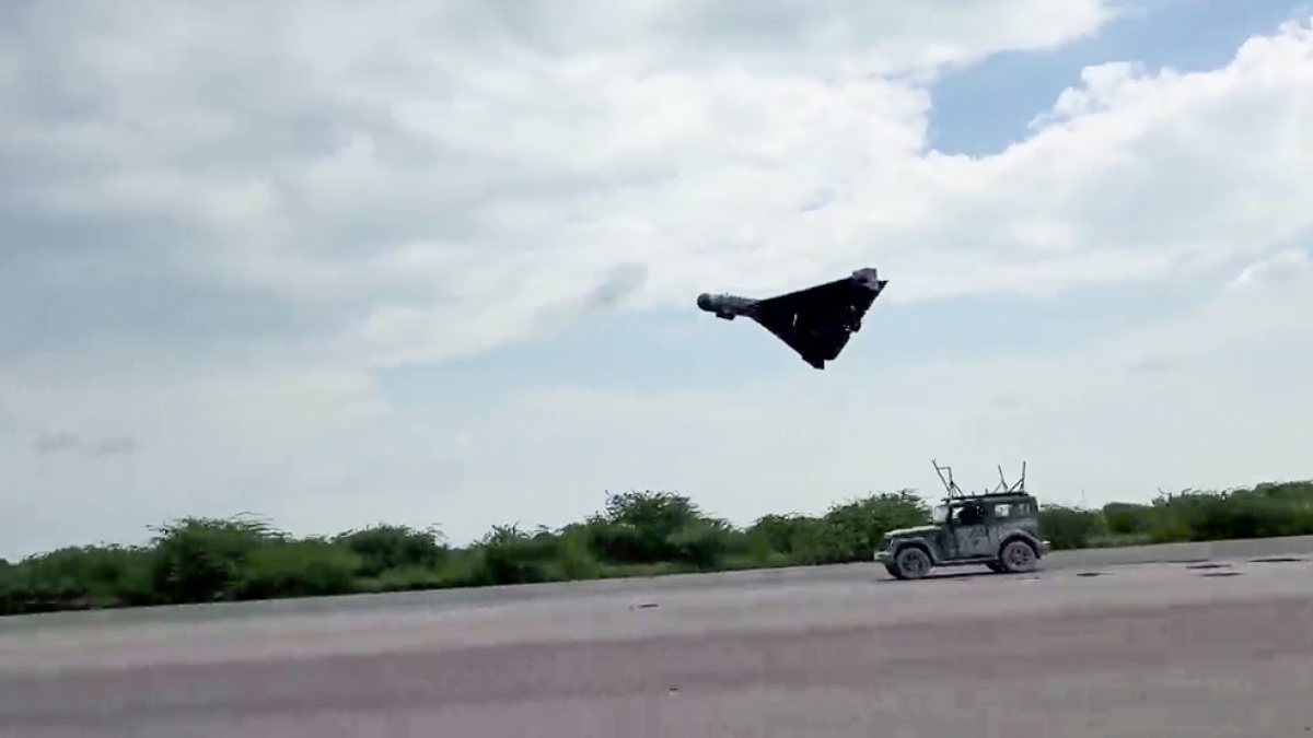 Maiden flight of jet-powered Divyastra Mk3 loitering munition held in Lucknow