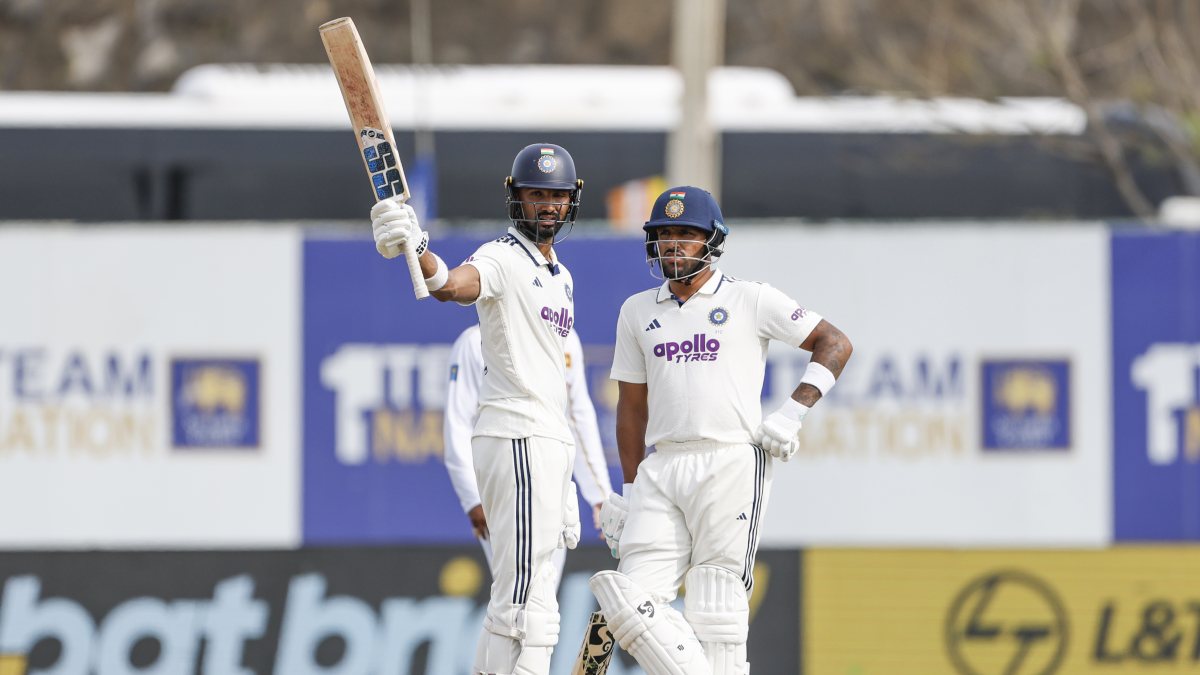 Devdutt Padikkal celebrates 150 runs on day 2 of first Test