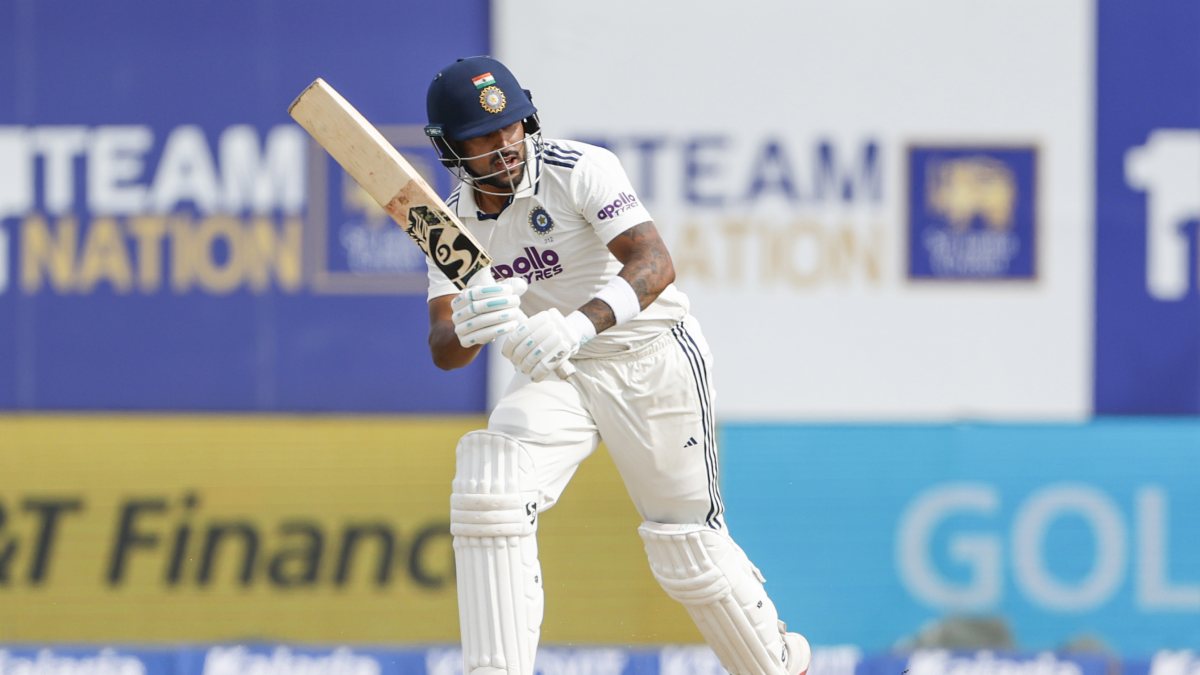 Dhruv Jurel plays a shot on day 2 of first Test in Galle