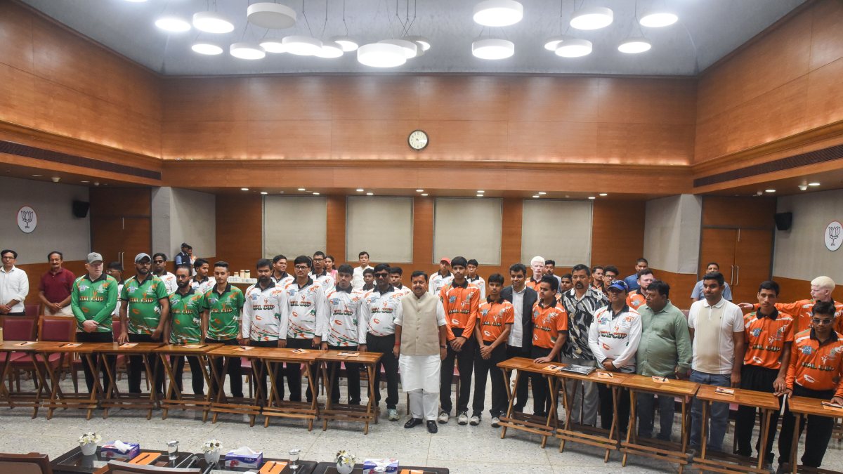 BJP chief Nitin Nabin meets Indian Blind Cricket Team