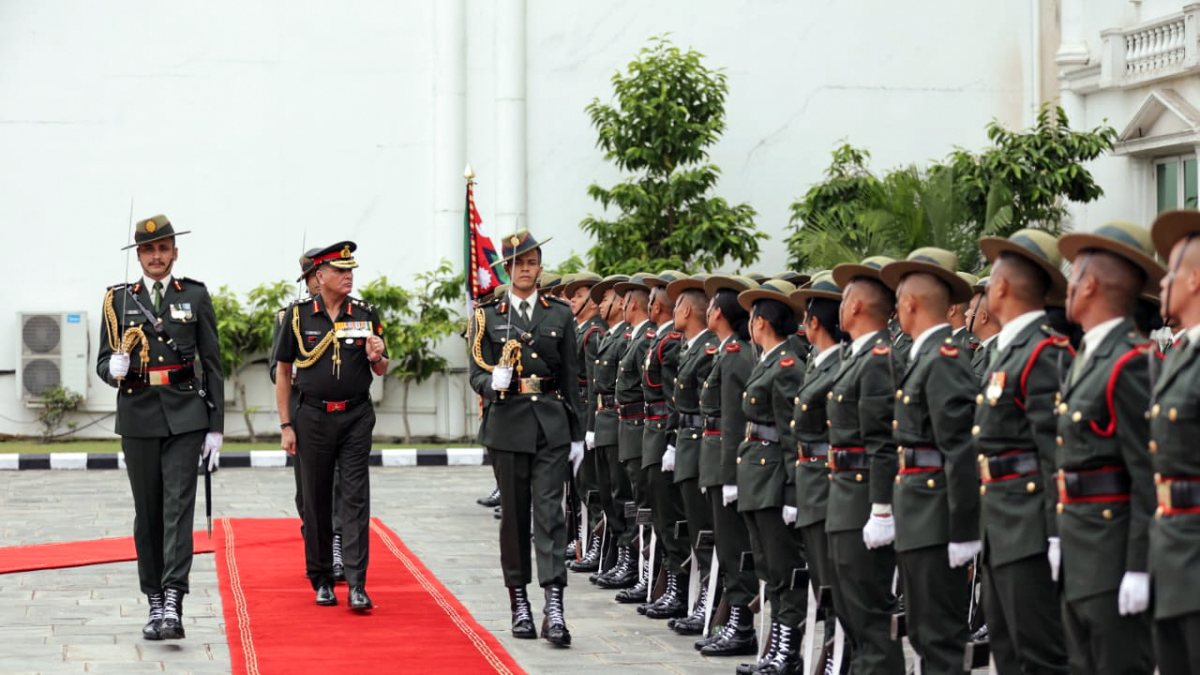 Nepal Army chief inspects guard of honour in Kathmandu