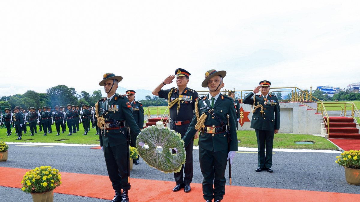 Indian Army chief pays tribute at Kathmandu Martyrs' Memorial