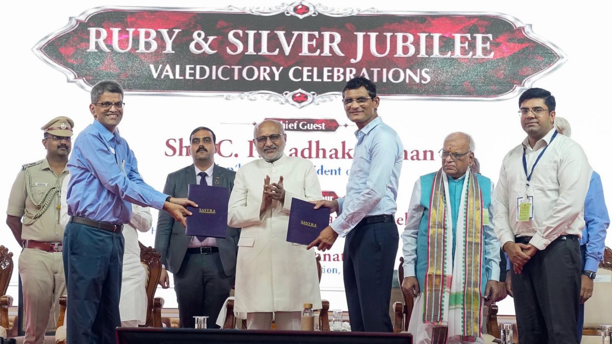 VP addresses SASTRA University jubilee celebrations in Thanjavur