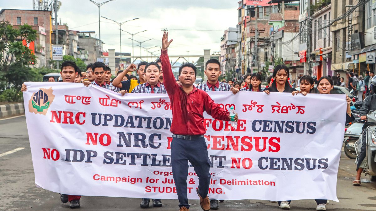Students rally in Imphal demanding NRC update before Census