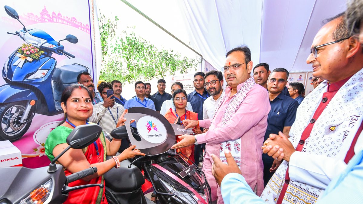 Rajasthan CM hands over scooter keys in women empowerment drive