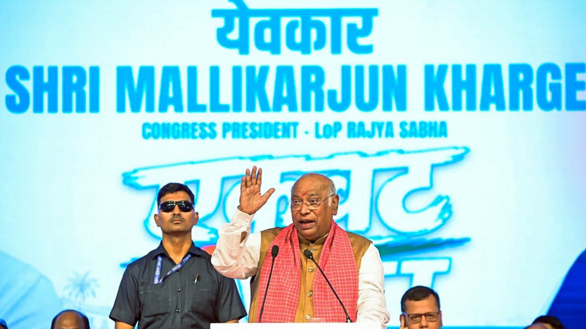 Kharge addresses public meeting in Goa