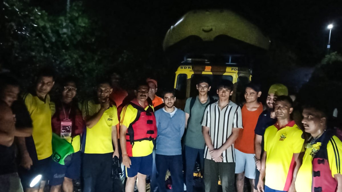 UPES students rescued from Swarna River reunite with SDRF team