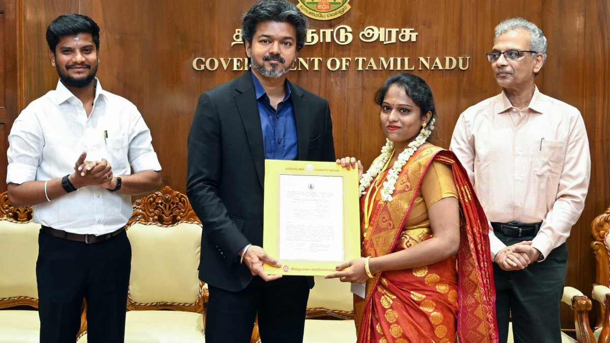 Tamil Nadu CM presents appointment order to TNPSC candidate in Chennai