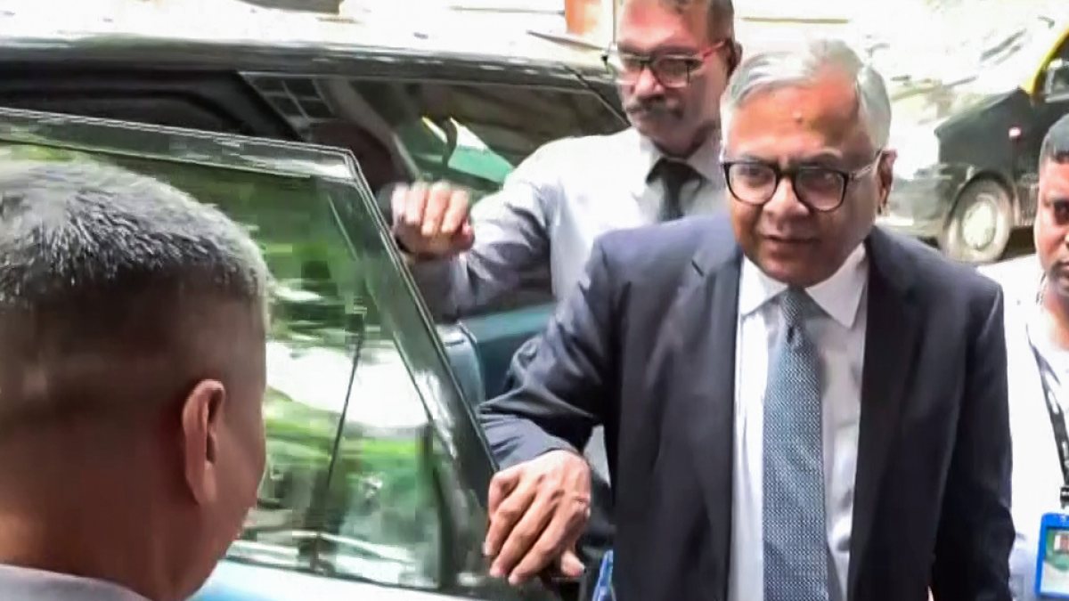 Tata Sons chairman arrives at Bombay House for AGM