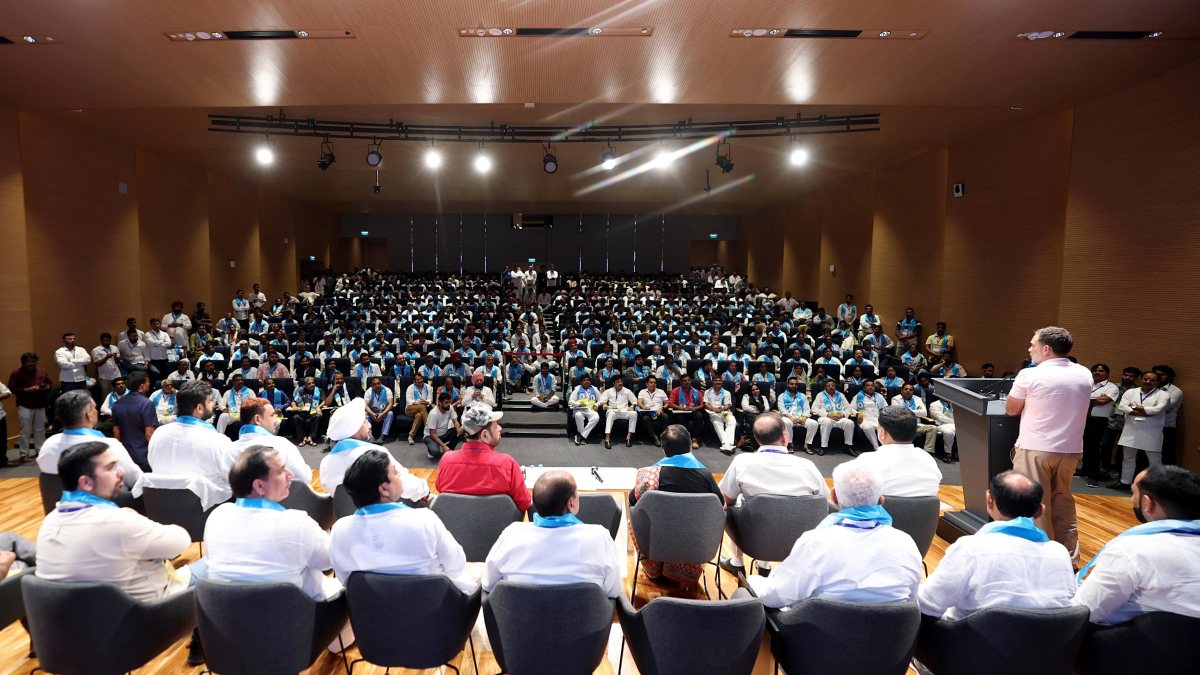 Rahul Gandhi addresses AICC OBC district presidents meet in Delhi
