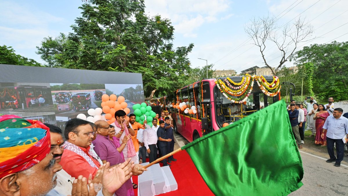 Rajasthan CM flags off 71 PM e-buses for 8 cities