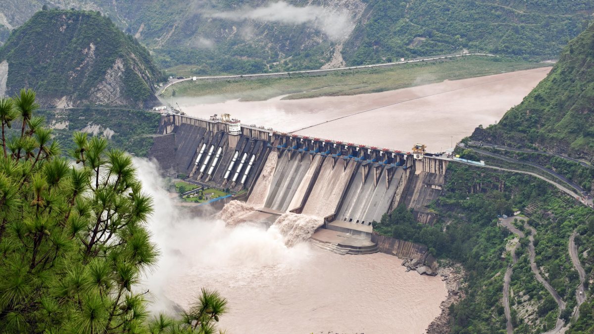 Salal Dam spillway gates opened after heavy rainfall in Reasi