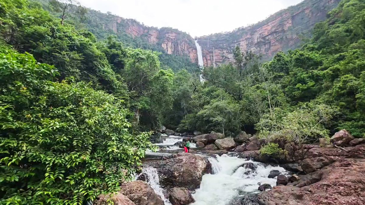 Nambi Waterfall cascades in Bijapur's once Naxal-hit forests