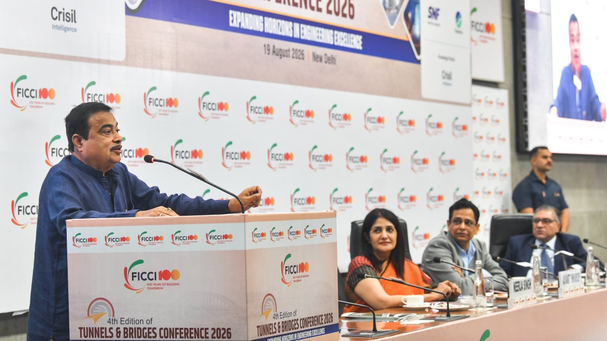 Gadkari addresses FICCI tunnels and bridges conference in New Delhi