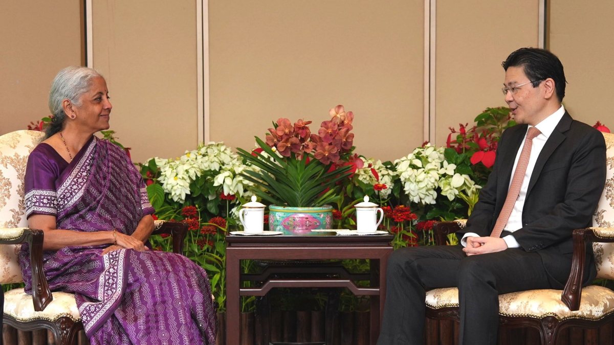 Sitharaman meets Singapore PM Lawrence Wong at The Istana