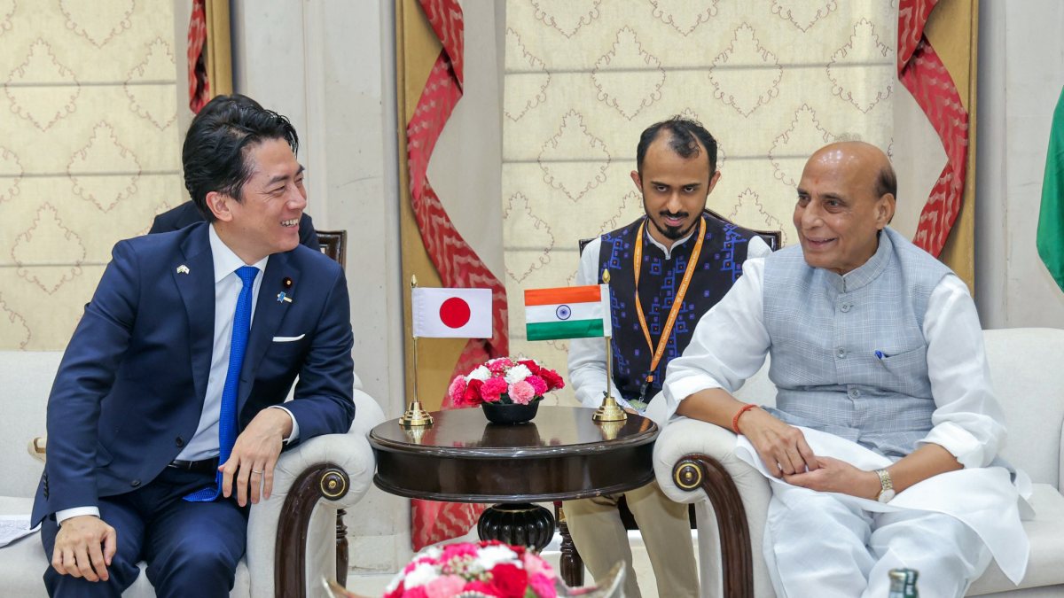Rajnath Singh meets Japanese defence minister in New Delhi