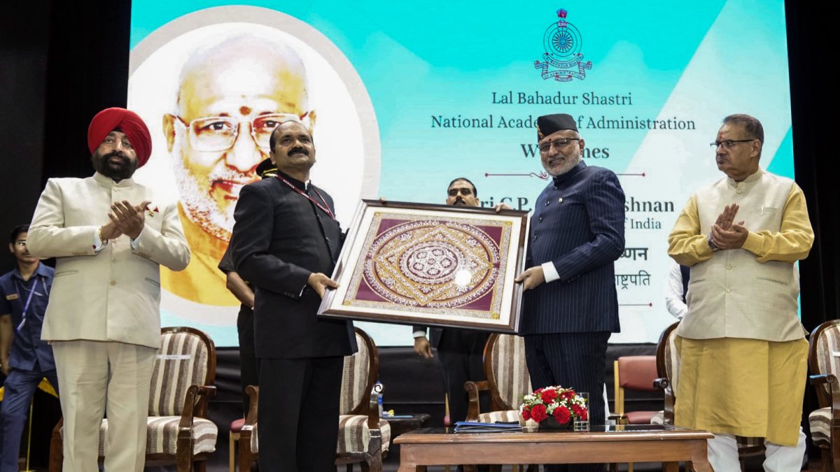VP felicitated at IAS trainee valedictory in Mussoorie