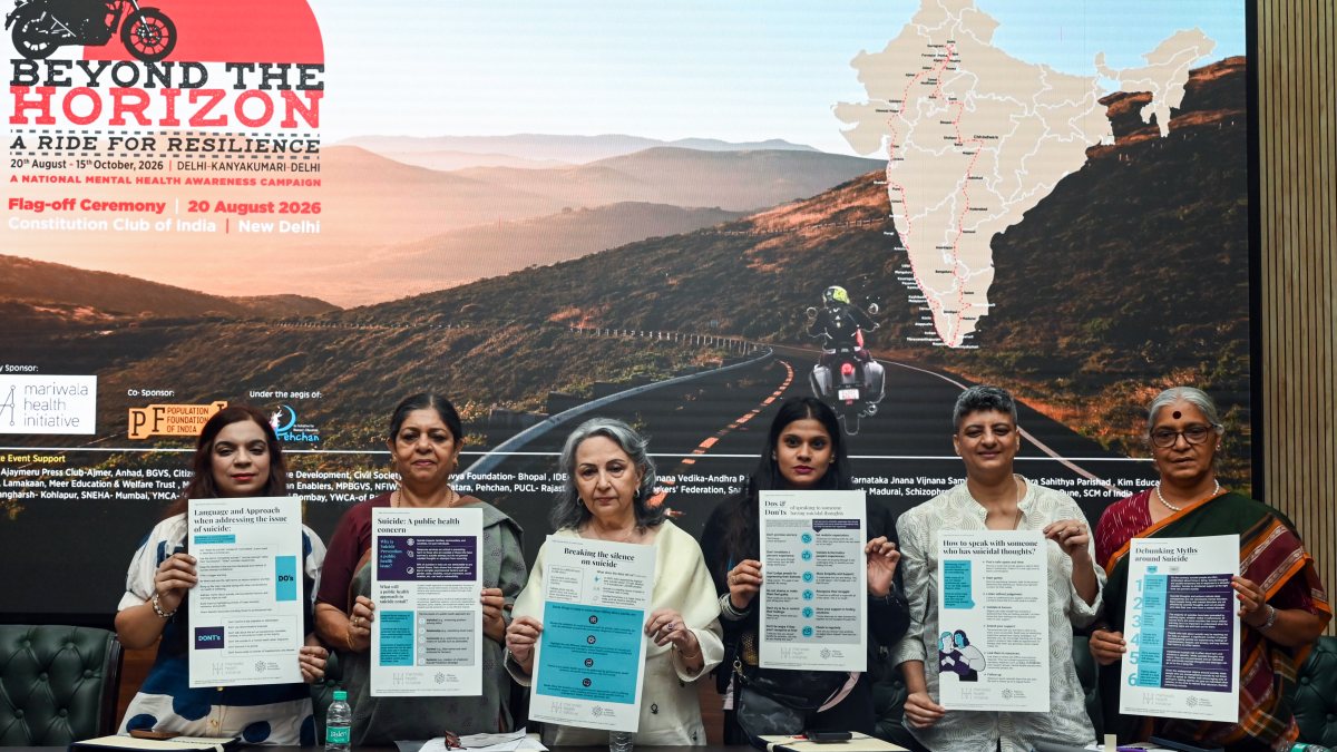 Sharmila Tagore flags off mental health awareness bike ride