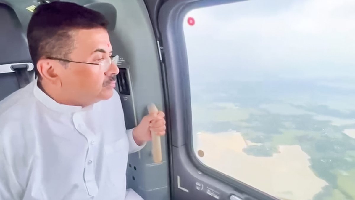 West Bengal CM conducts aerial survey of flood-hit Sabang