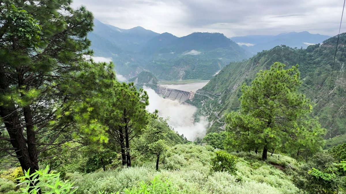 Salal Dam spillway gates opened as rainfall raises water levels