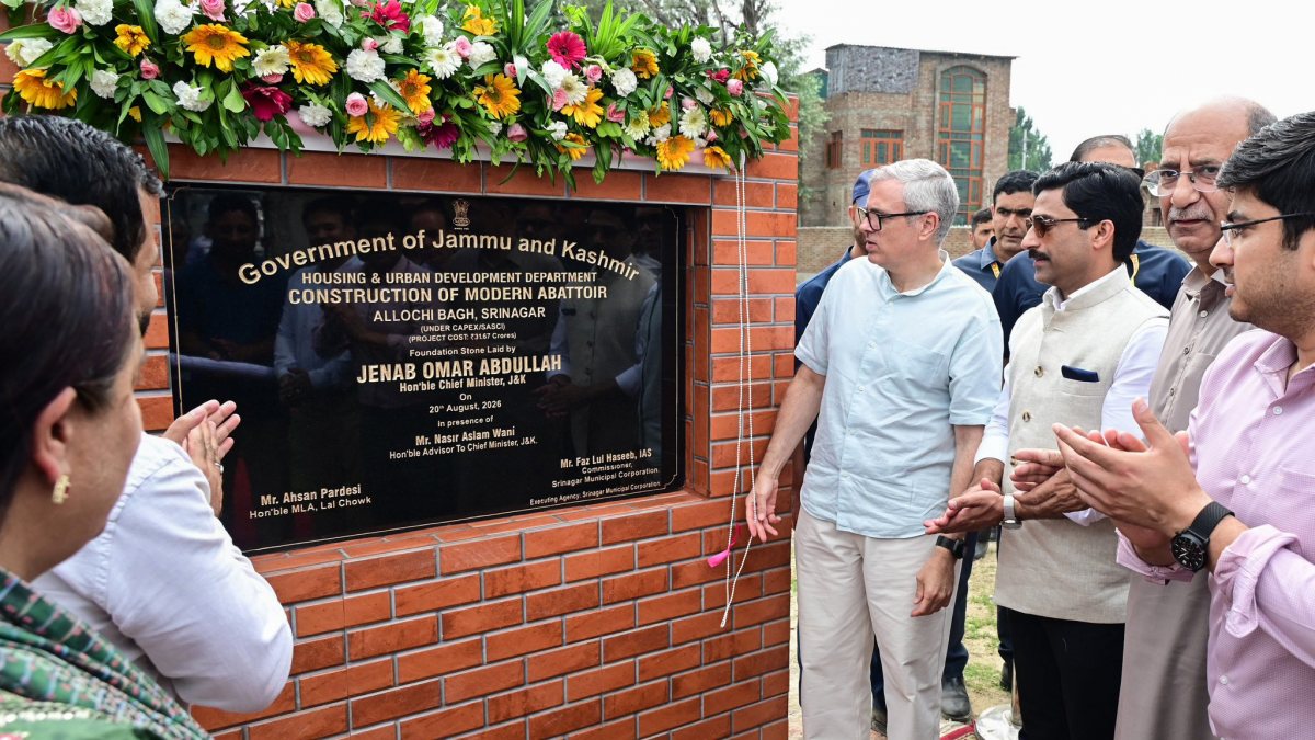 Omar Abdullah lays foundation stone for Rs 25.87 crore abattoir in Srinagar