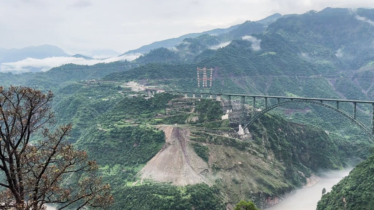 World's highest railway bridge spans Chenab in Reasi