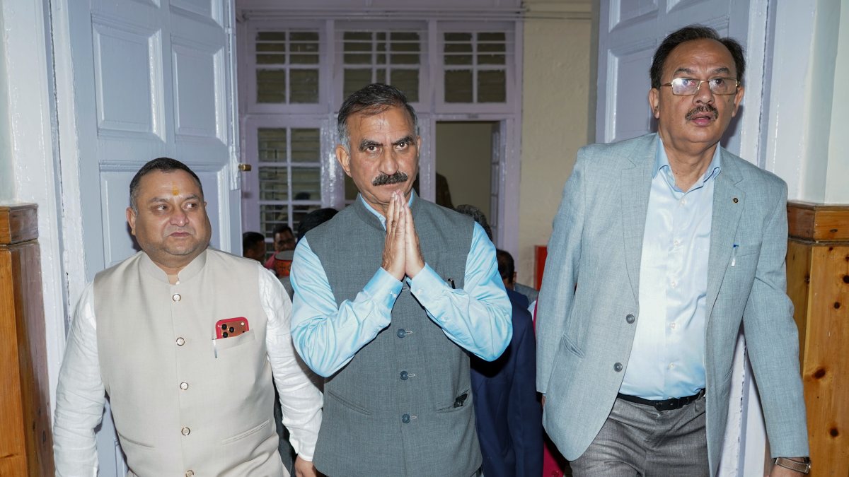 Himachal CM arrives for monsoon session of Vidhan Sabha in Shimla