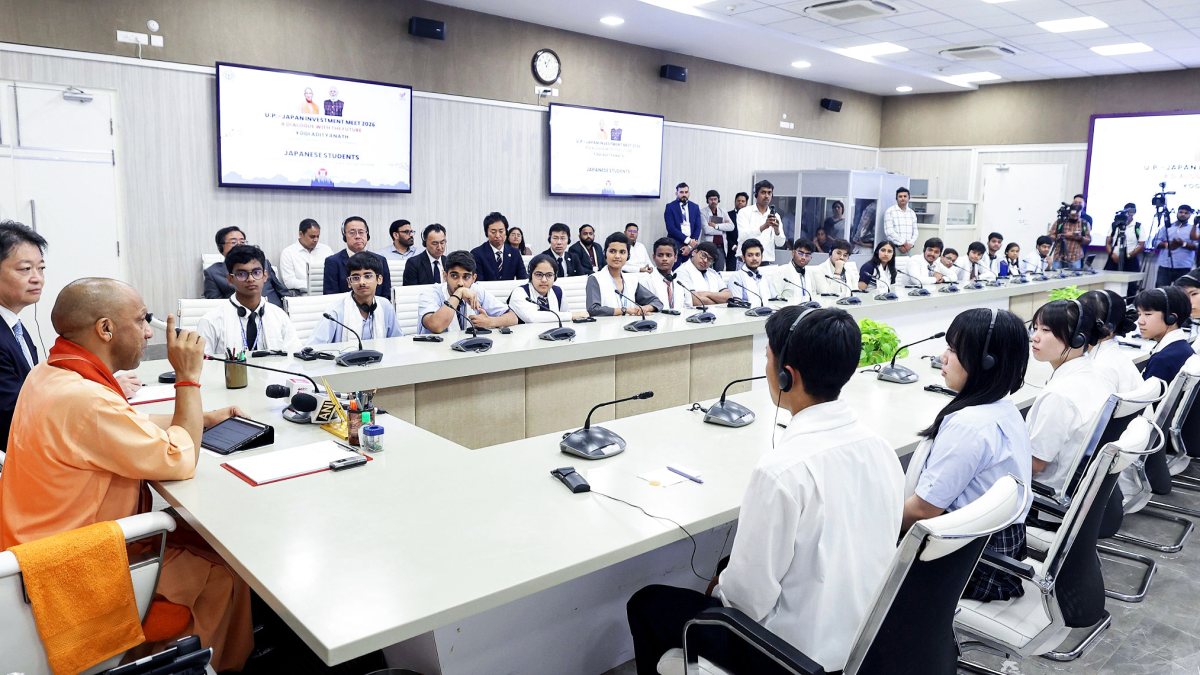 Yogi Adityanath meets Japanese governor, students in Lucknow