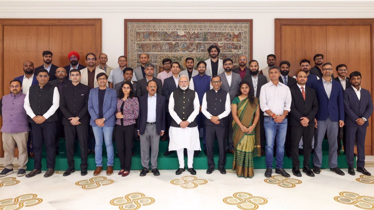 PM Modi meets young space entrepreneurs in New Delhi