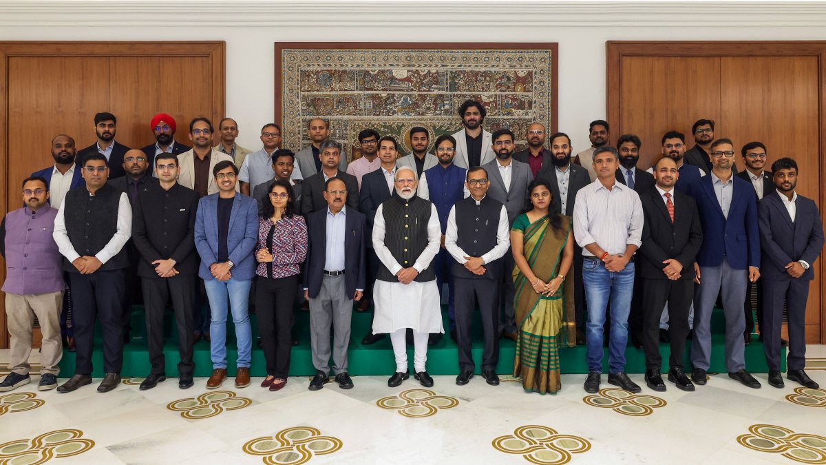 PM Modi meets young space entrepreneurs in New Delhi