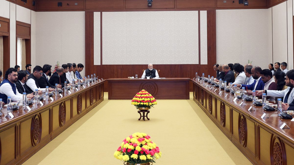 PM Modi meets young space innovators in New Delhi