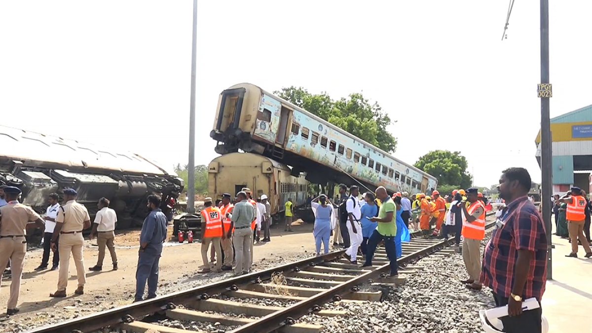 Trichy railway, NDRF conduct joint mock drill for train accident preparedness