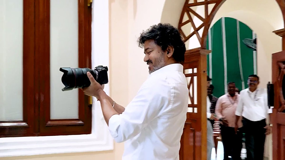 Tamil Nadu CM Vijay clicks camera on World Photography Day