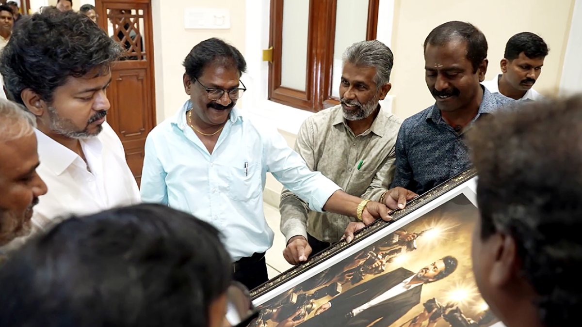 Tamil Nadu CM Vijay receives portrait on World Photography Day