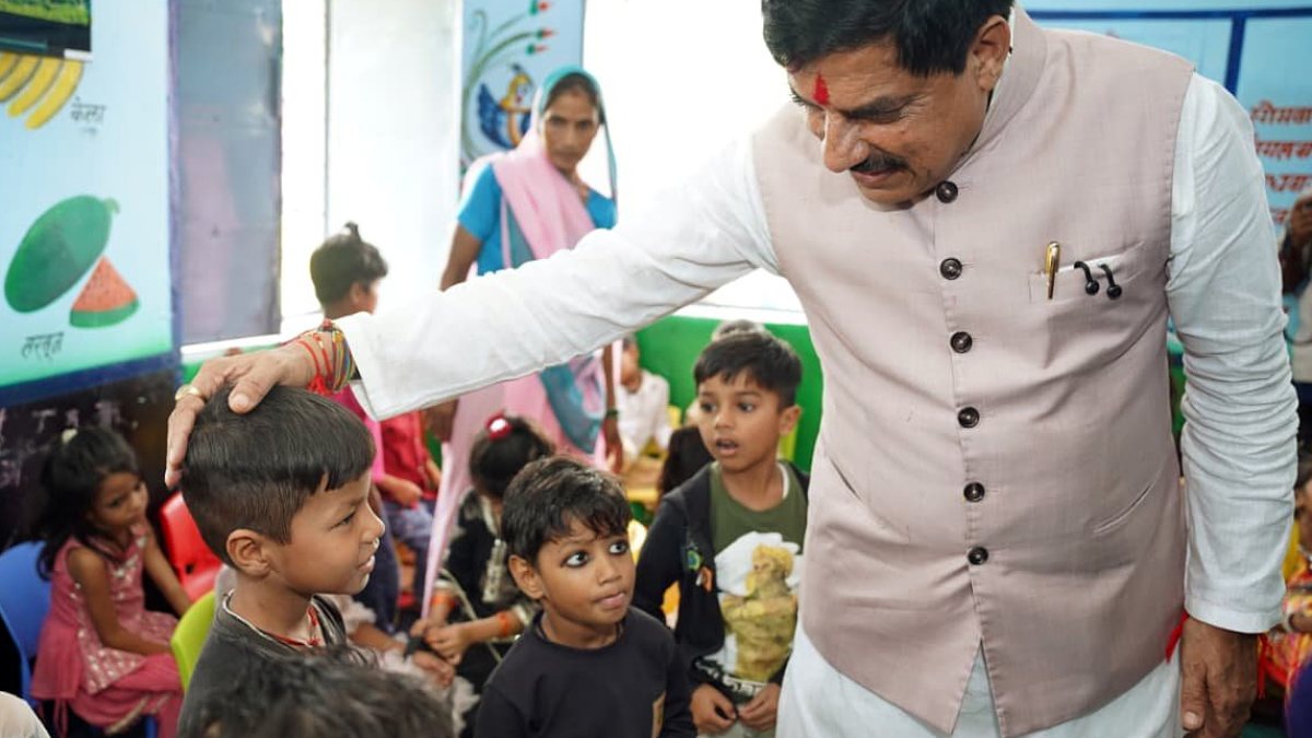MP CM Mohan Yadav visits Anganwadi centre in Tikamgarh