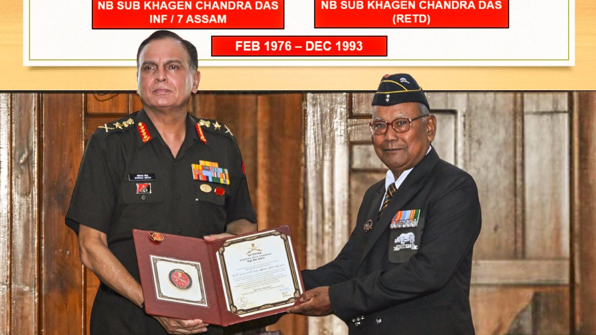 Army Chief honours veteran Naib Subedar at Retiring Officers Seminar