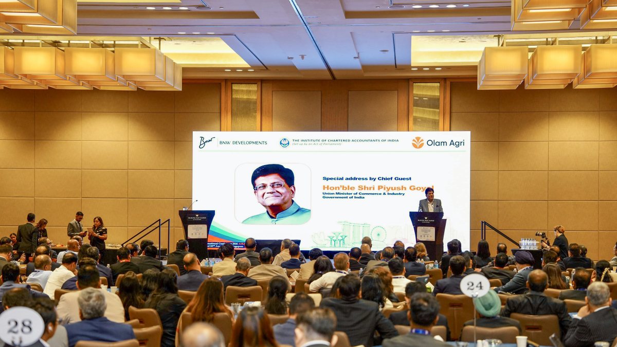 Piyush Goyal addresses ICAI conference in Singapore