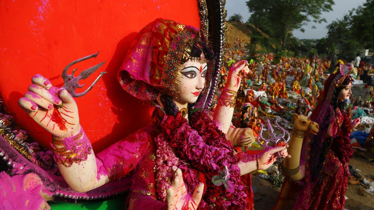 Goddess Dashama idols immersed in Sabarmati after fasting rituals