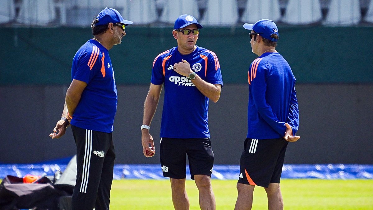India's support staff at Colombo nets ahead of second Test