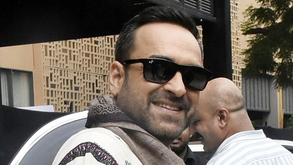 Bollywood actor Pankaj Tripathi arrives for the promotion of his upcoming film…