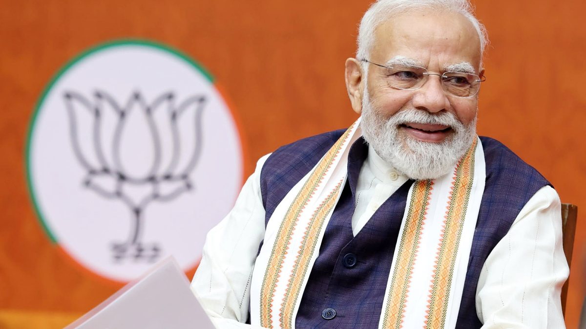 Modi chairs organisational meeting at BJP headquarters in New Delhi