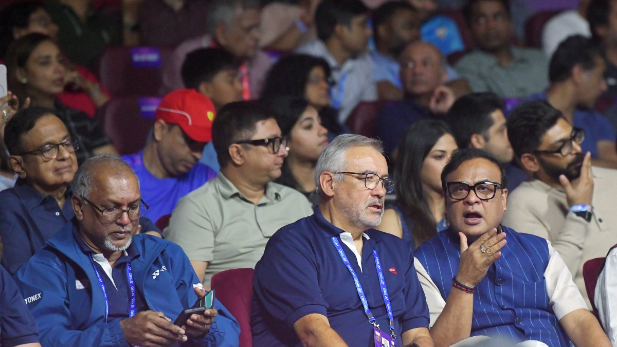 Himanta Biswa Sarma attends BWF World Championships semifinal in Delhi