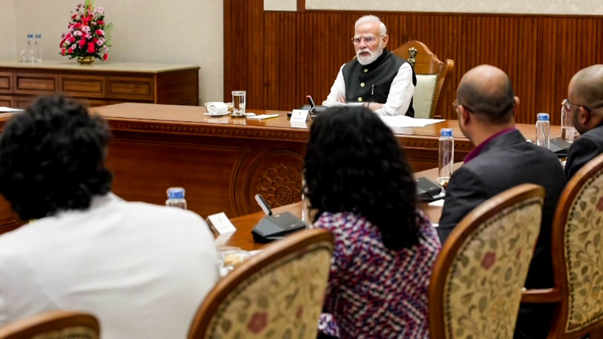 PM Modi meets space startup founders on National Space Day