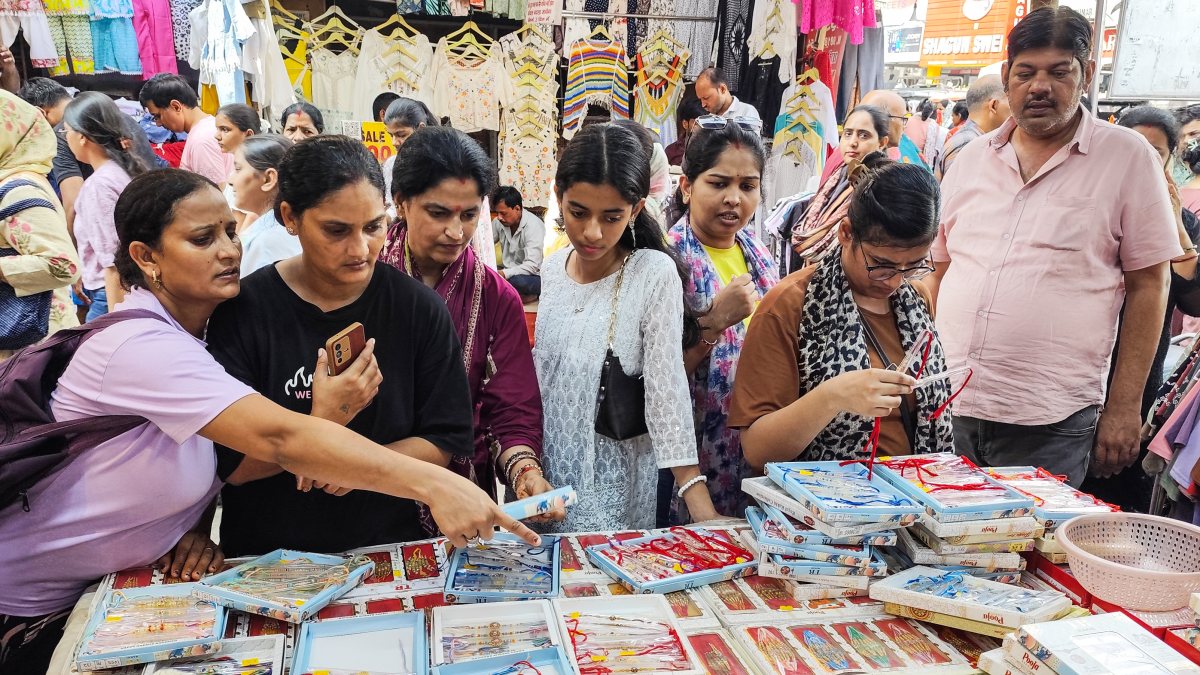 Rakhis flood Ghaziabad markets ahead of Raksha Bandhan