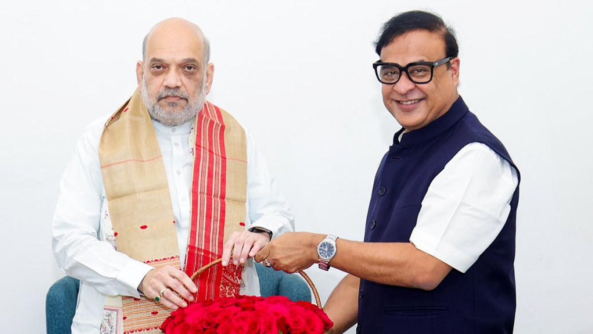 Amit Shah meets Assam CM Himanta Biswa Sarma in New Delhi