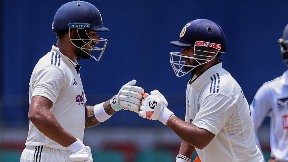 Rishabh Pant celebrates half-century in second Test against Sri Lanka