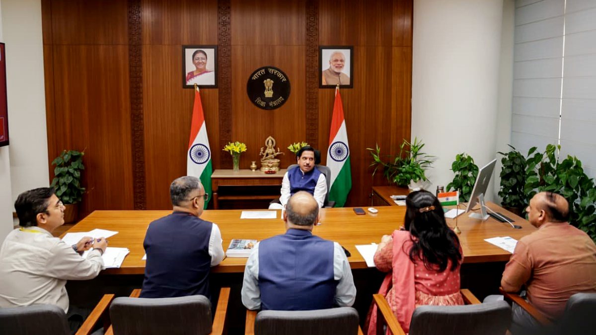 Union Education Minister chairs CBSE review meeting in New Delhi